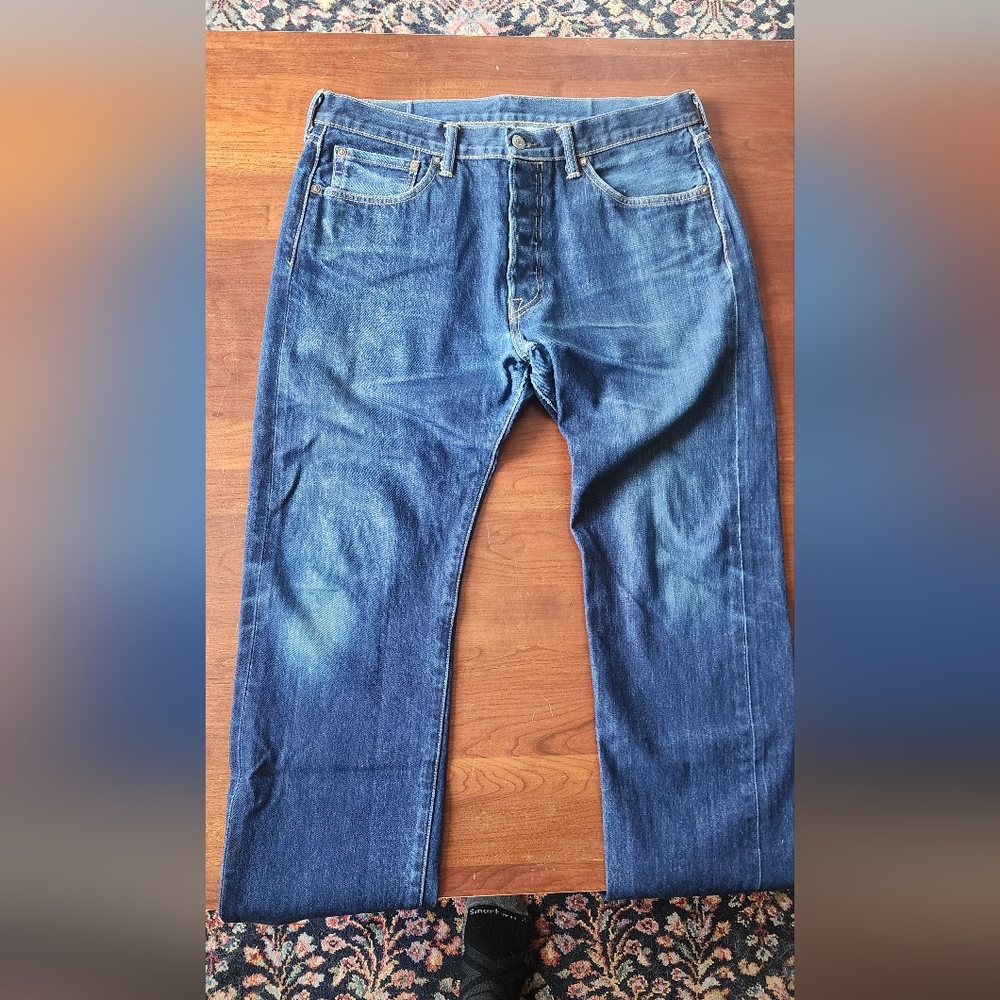 USA Made Levi's 501 Jeans, Selvage Cone Mills White Oak Denim 34x34